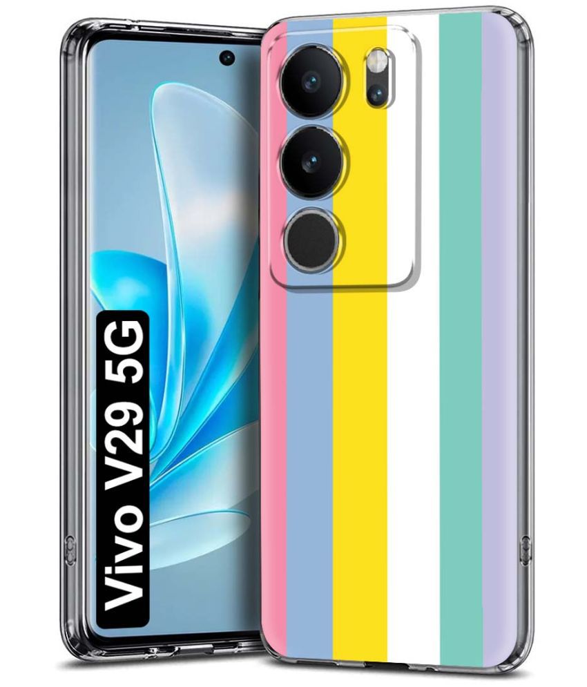     			Fashionury Multicolor Printed Back Cover Silicon Compatible For Vivo V29 5G ( Pack of 1 )