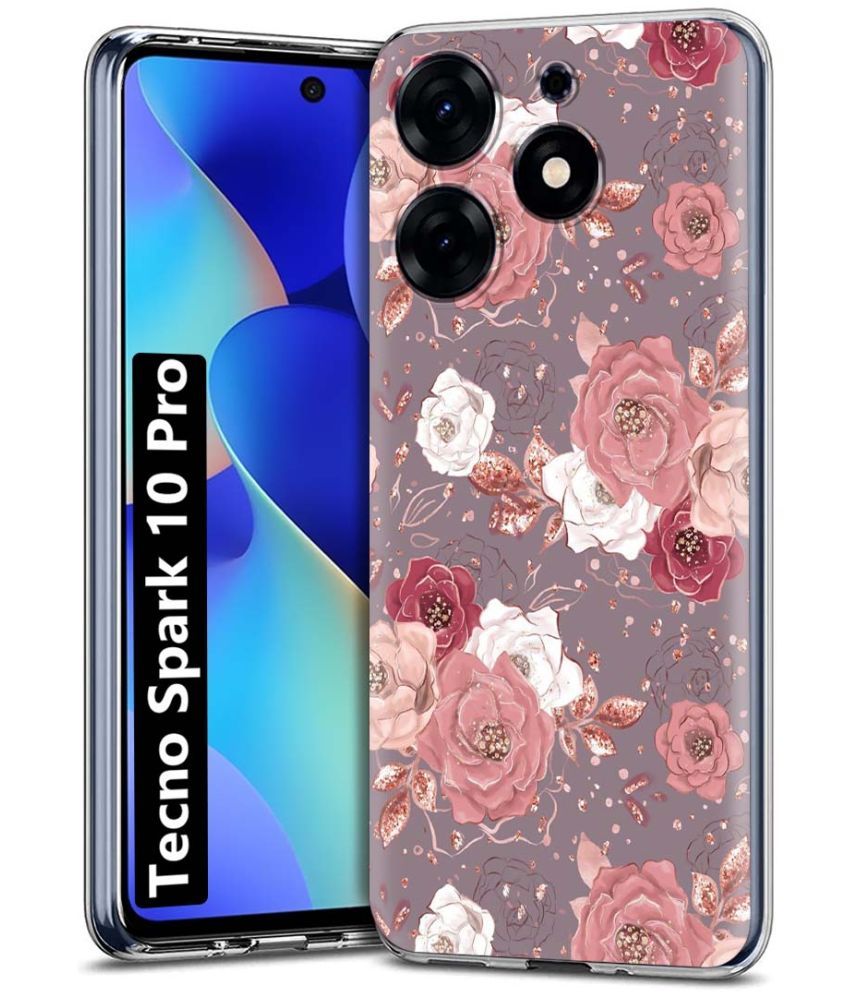     			Fashionury Multicolor Printed Back Cover Silicon Compatible For Tecno Spark 10 Pro ( Pack of 1 )