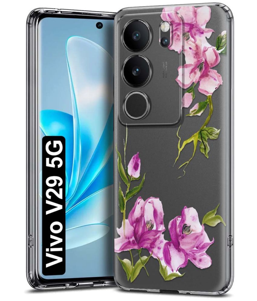     			Fashionury Multicolor Printed Back Cover Silicon Compatible For Vivo V29 5G ( Pack of 1 )