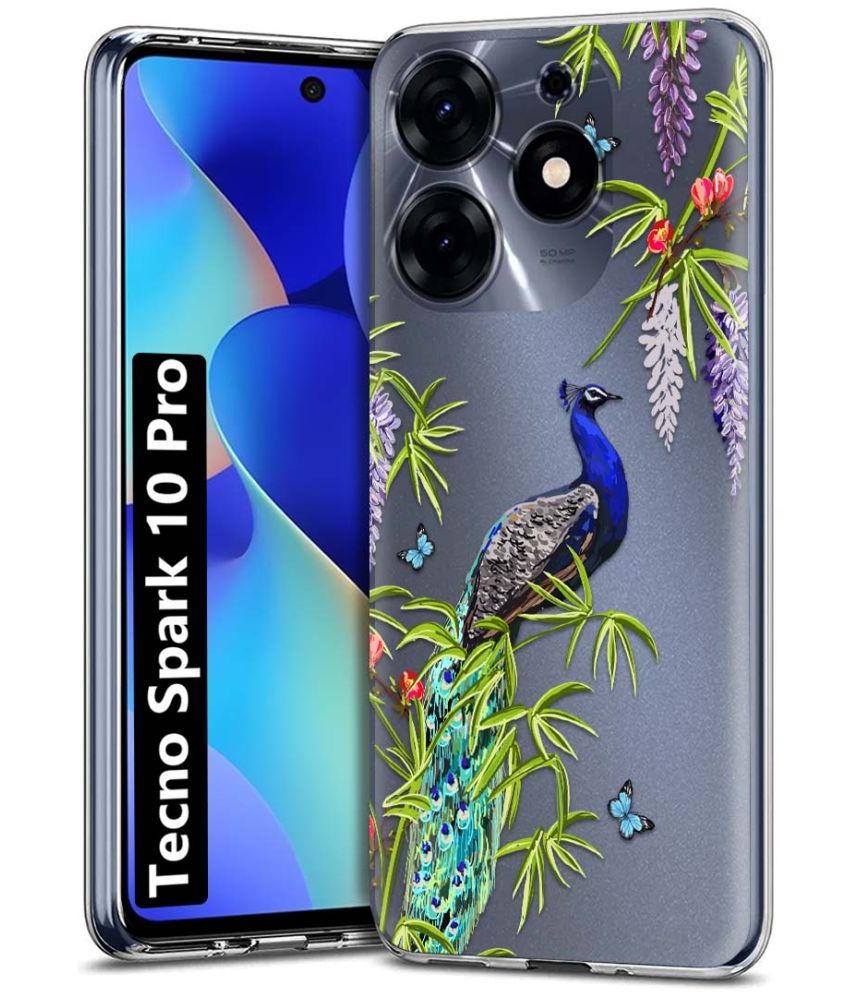     			Fashionury Multicolor Printed Back Cover Silicon Compatible For Tecno Spark 10 Pro ( Pack of 1 )