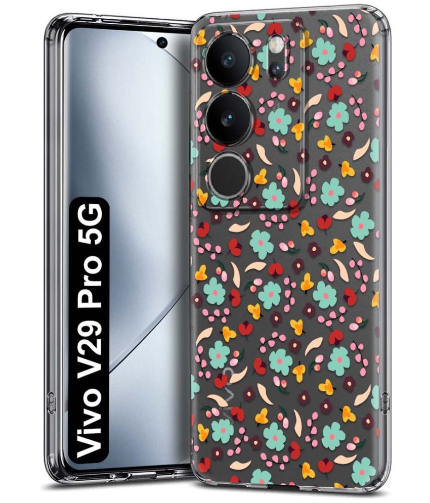     			Fashionury Multicolor Printed Back Cover Silicon Compatible For Vivo V29 Pro 5G ( Pack of 1 )