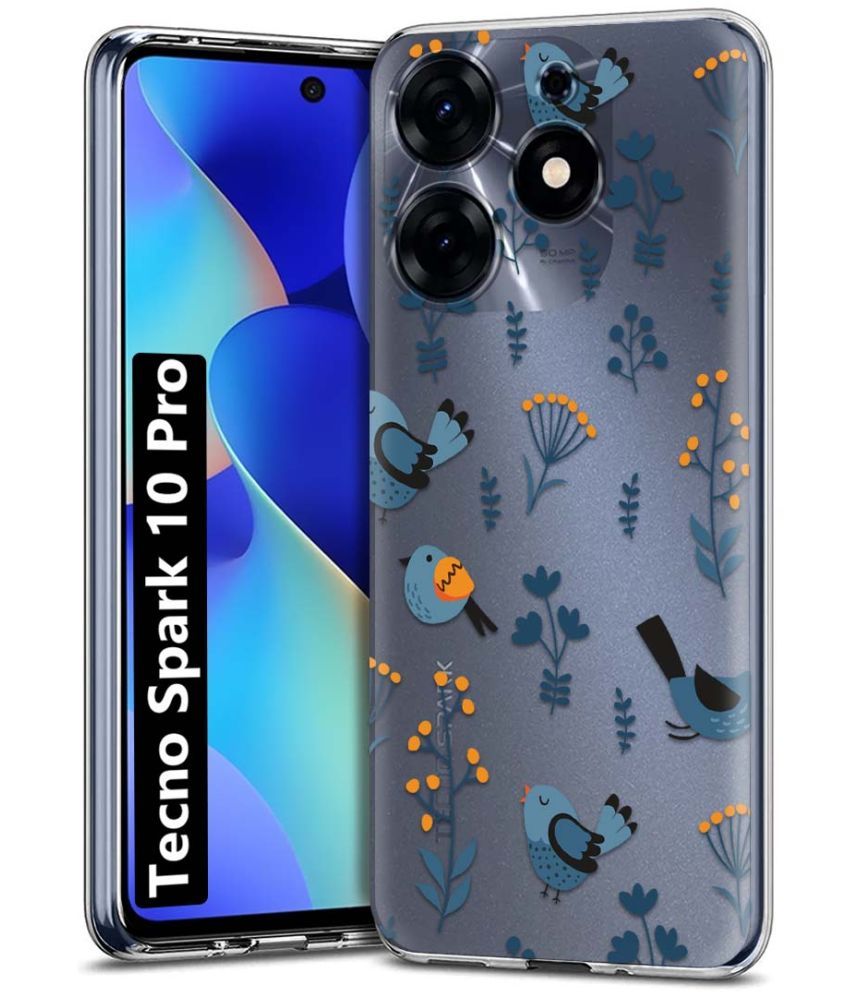     			Fashionury Multicolor Printed Back Cover Silicon Compatible For Tecno Spark 10 Pro ( Pack of 1 )