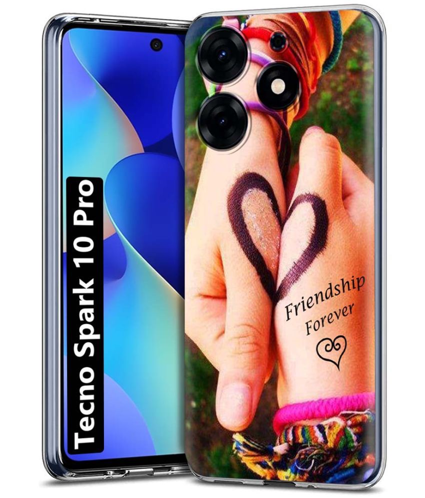     			Fashionury Multicolor Printed Back Cover Silicon Compatible For Tecno Spark 10 Pro ( Pack of 1 )