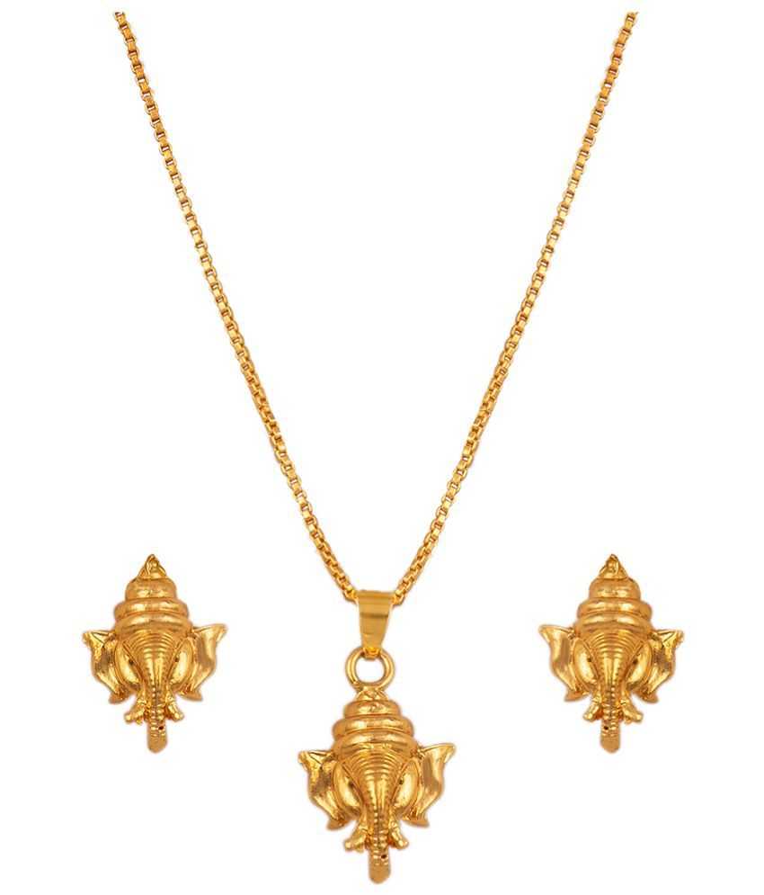     			JFL - Jewellery For Less Gold Pendant set ( Pack of 1 )