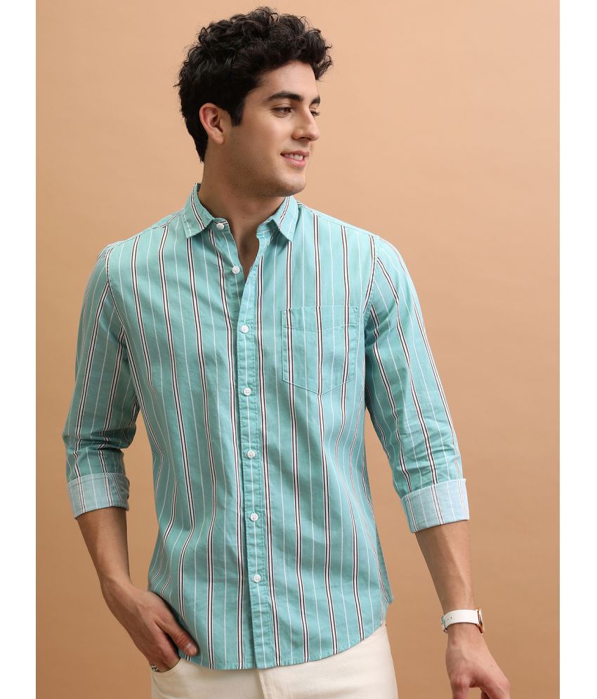     			Ketch 100% Cotton Slim Fit Printed Full Sleeves Men's Casual Shirt - Mint Green ( Pack of 1 )
