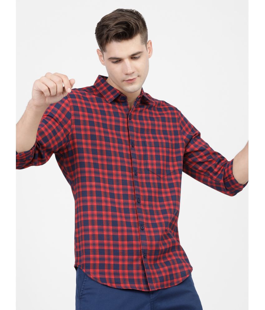     			Ketch Polyester Slim Fit Checks Full Sleeves Men's Casual Shirt - Navy Blue ( Pack of 1 )