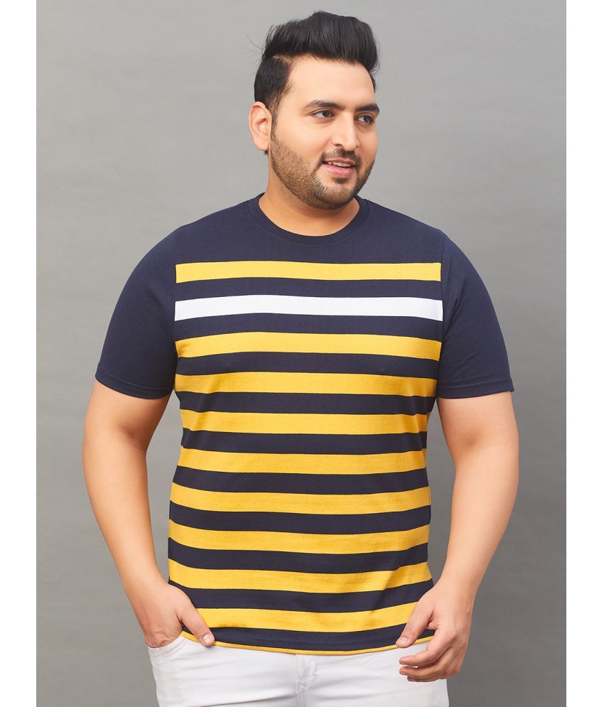     			AUSTIVO Cotton Blend Regular Fit Striped Half Sleeves Men's T-Shirt - Multicolor ( Pack of 1 )