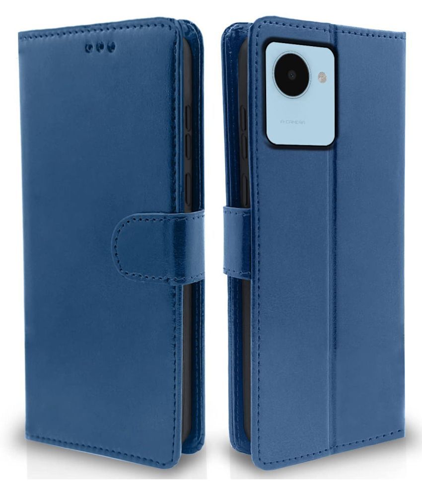     			Balkans Blue Flip Cover Artificial Leather Compatible For Realme c30 ( Pack of 1 )