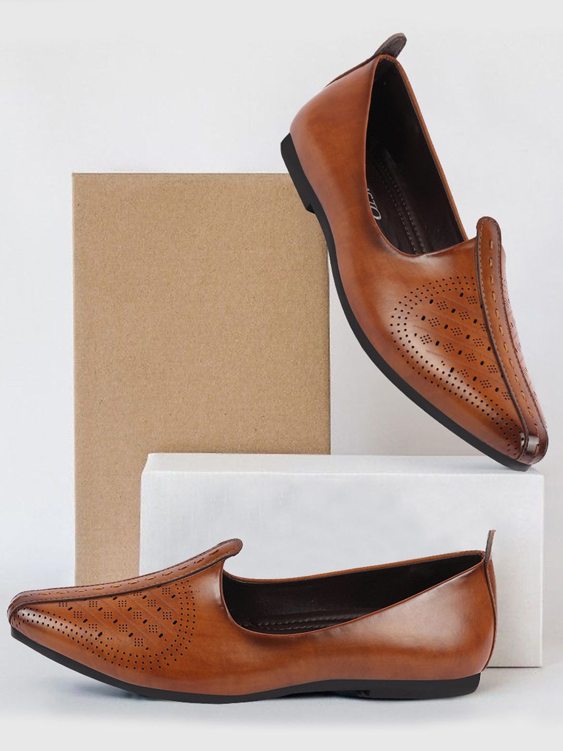     			Fausto Brown Men's Designer Shoes