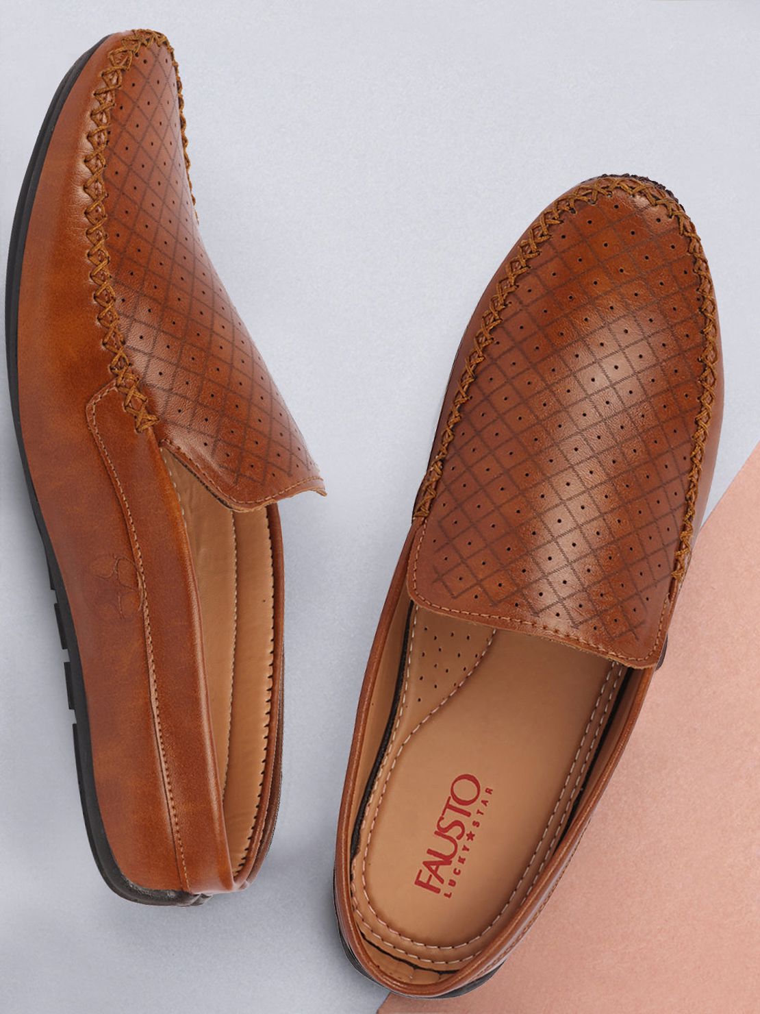     			Fausto Tan Men's Designer Shoes
