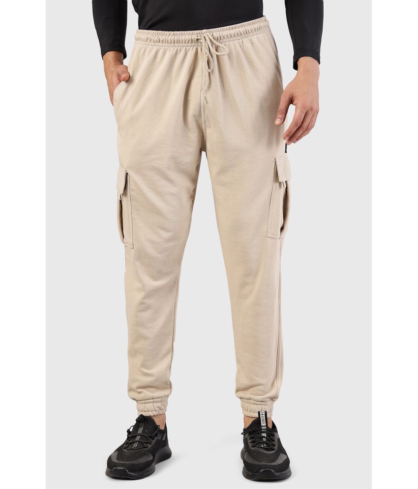     			Fuaark Beige Cotton Blend Men's Sports Joggers ( Pack of 1 )