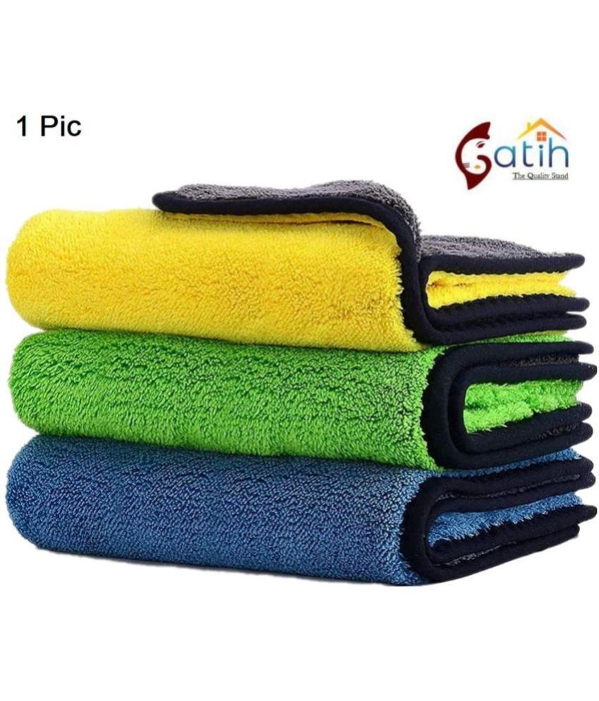     			Gatih Dual Sided Heavy Microfiber Cleaning Cloth, Towel Dishwash Bar Absorbent Towel for Kitchens, Bikes Cars 1 no.s
