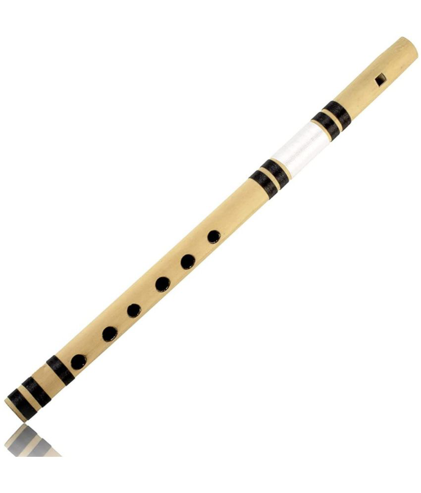     			HARIPRASAD Flutes for Beginners Straight direct blow Bamboo Flute Musical Instrument original Bansuri Bamboo Flute Bamboo Flute (38 cm) kid (Black White)