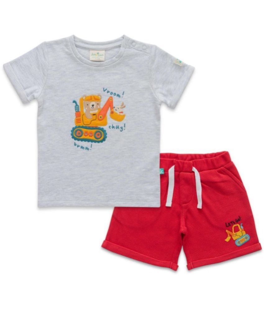     			Juscubs Red Cotton Baby Boy T-Shirt & Shorts ( Pack of 1 )