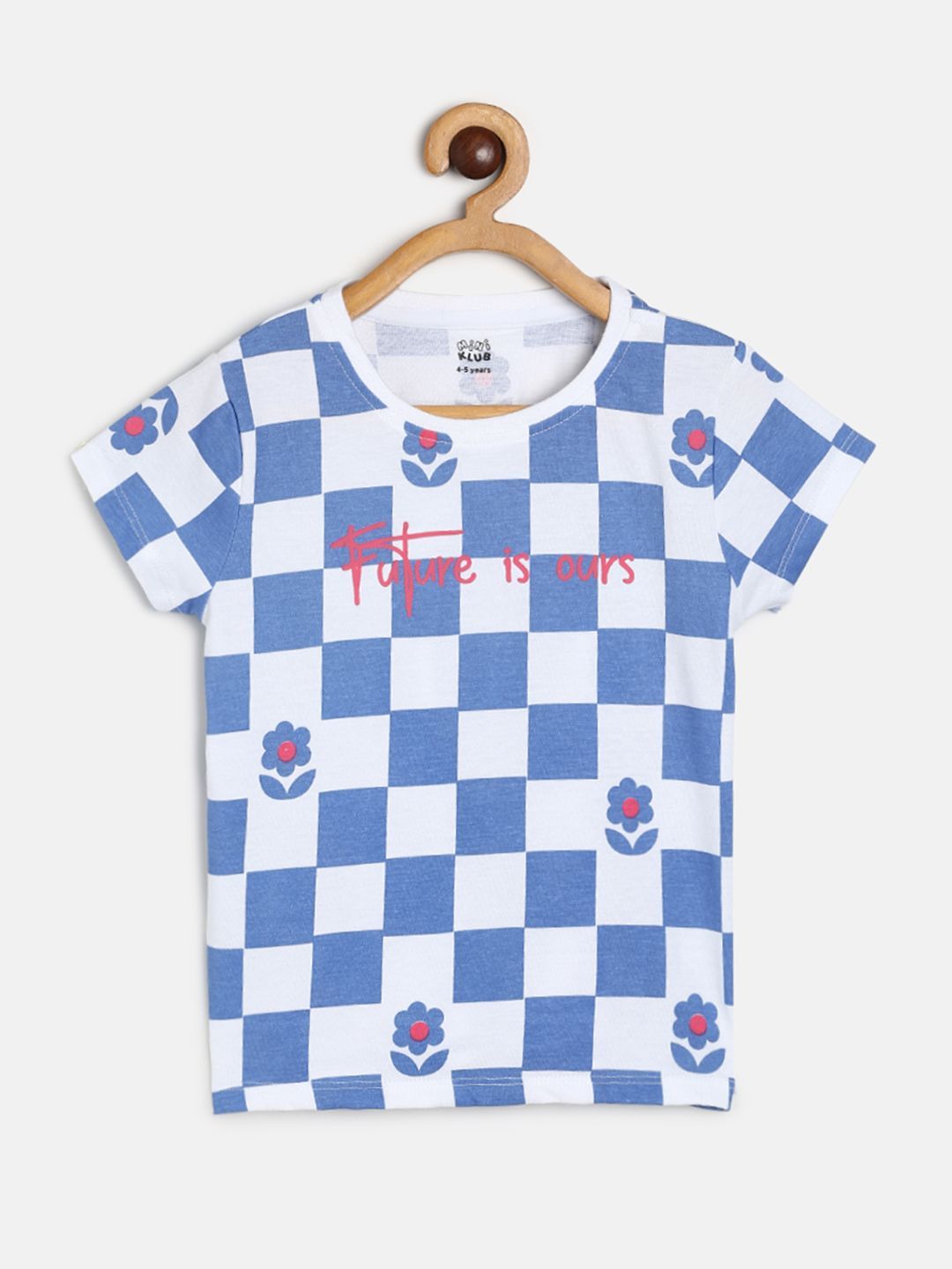     			MINI KLUB Blue Cotton Girls Top ( Pack of 1 )