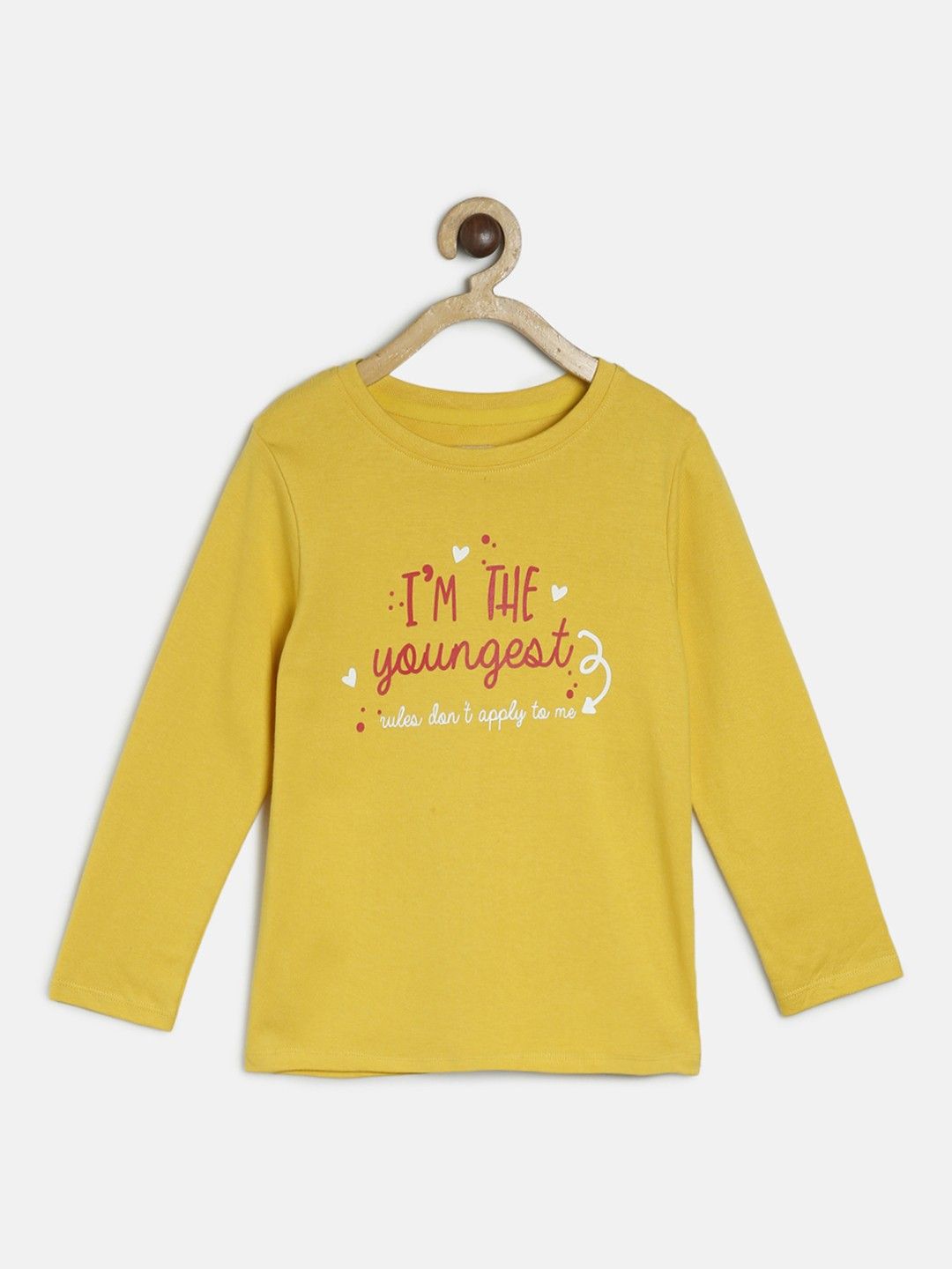     			MINI KLUB Yellow Cotton Girls Top ( Pack of 1 )