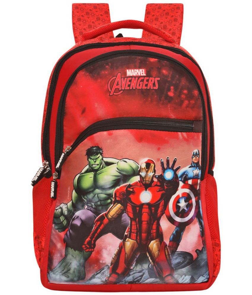     			Priority Red Polyester Backpack For Kids
