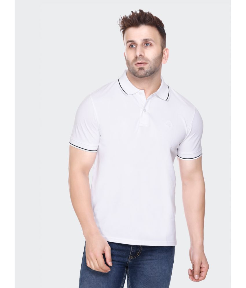     			Trooika Cotton Regular Fit Solid Half Sleeves Men's Polo T Shirt - White ( Pack of 1 )