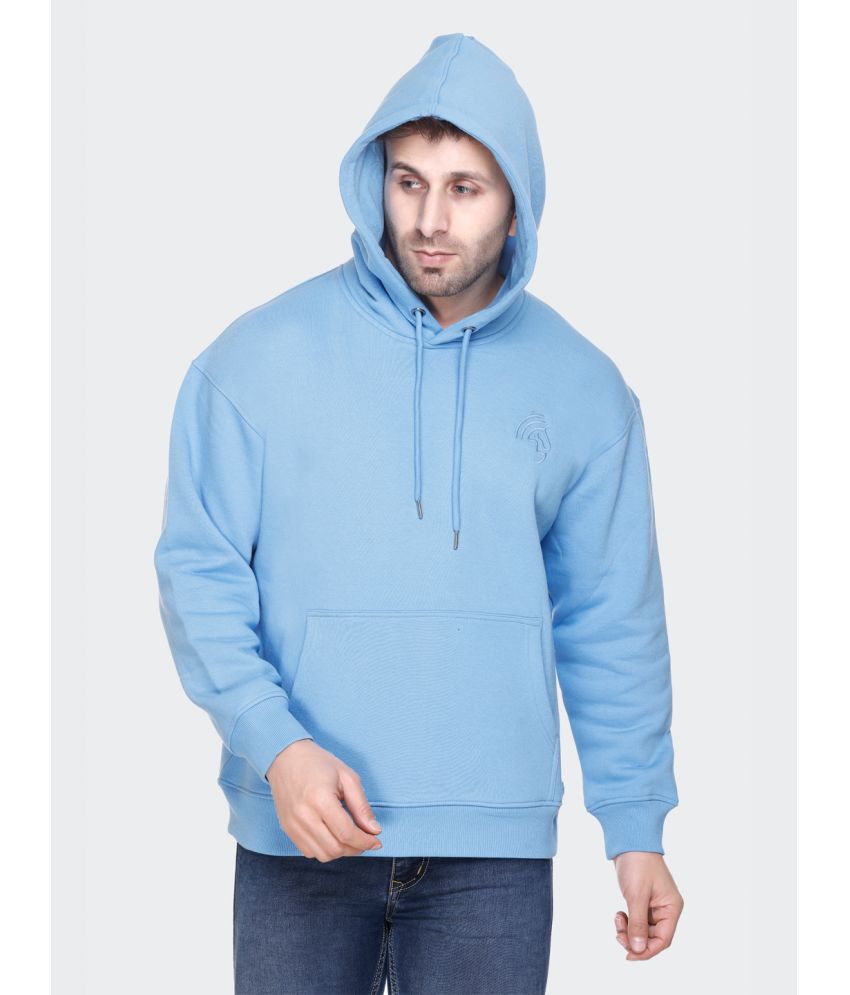     			Trooika Fleece Hooded Men's Sweatshirt - Light Blue ( Pack of 1 )