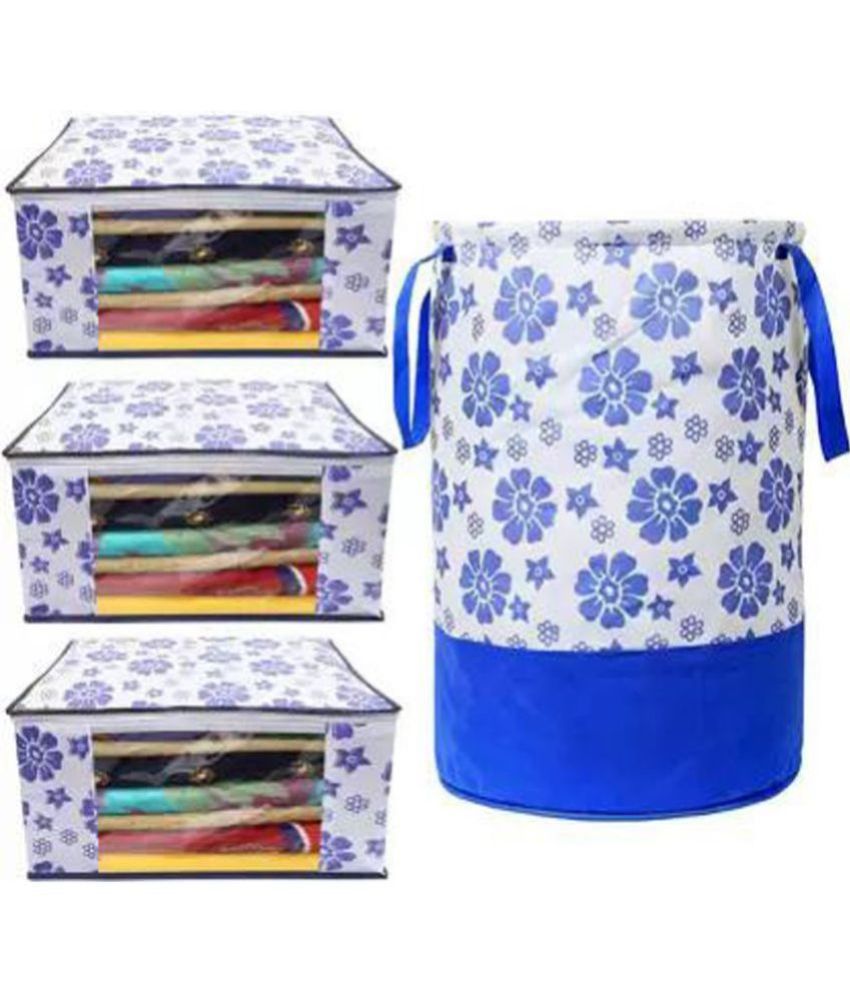     			unicrafts Blue Laundry Bags ( Pack of 4 )