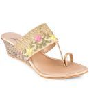 JM Looks Gold Women's Slip On Heels