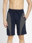 Jockey 9411 Men's Super Combed Cotton Rich Straight Fit Solid Shorts - Navy & Charcoal Melange