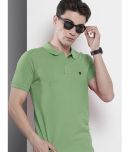 Merriment Pack of 1 Cotton Blend Regular Fit Solid Half Sleeves Men's Polo T Shirt ( Mint Green )