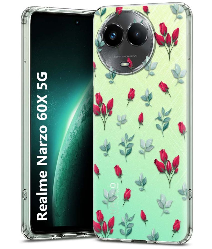     			Fashionury Multicolor Printed Back Cover Silicon Compatible For Realme Narzo 60x 5G ( Pack of 1 )