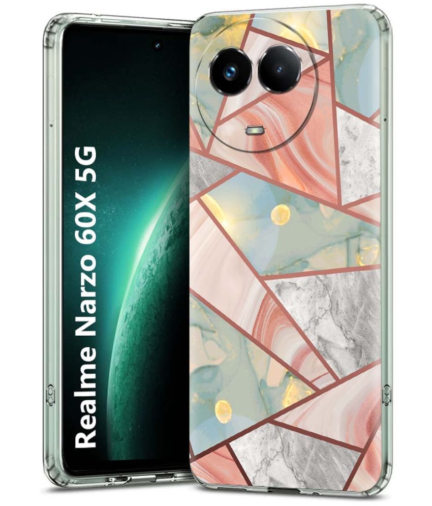     			Fashionury Multicolor Printed Back Cover Silicon Compatible For Realme Narzo 60x 5G ( Pack of 1 )