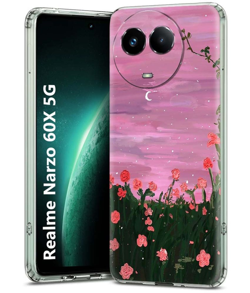     			Fashionury Multicolor Printed Back Cover Silicon Compatible For Realme Narzo 60x 5G ( Pack of 1 )