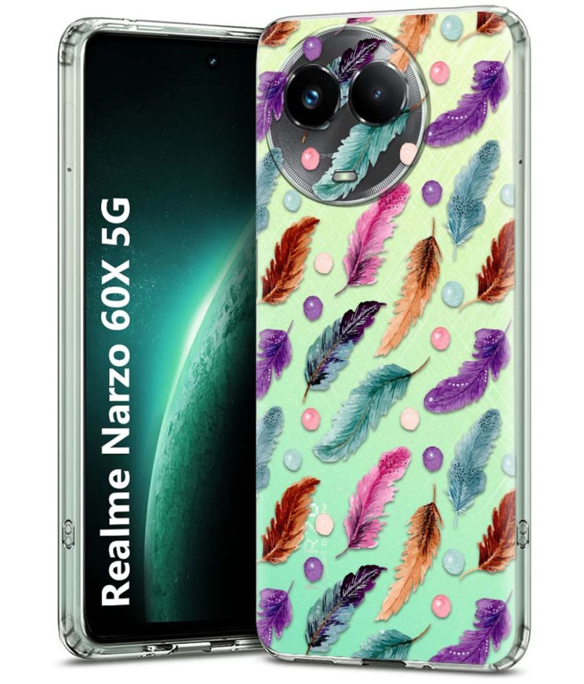     			Fashionury Multicolor Printed Back Cover Silicon Compatible For Realme Narzo 60x 5G ( Pack of 1 )