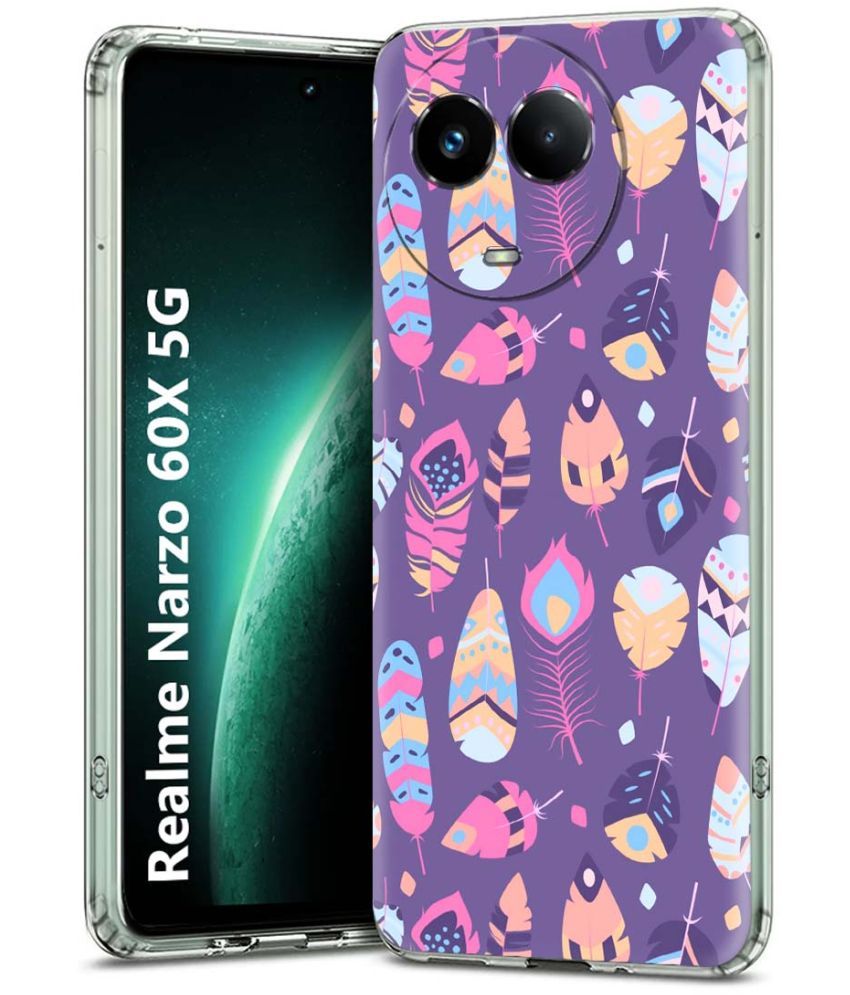     			Fashionury Multicolor Printed Back Cover Silicon Compatible For Realme Narzo 60x 5G ( Pack of 1 )