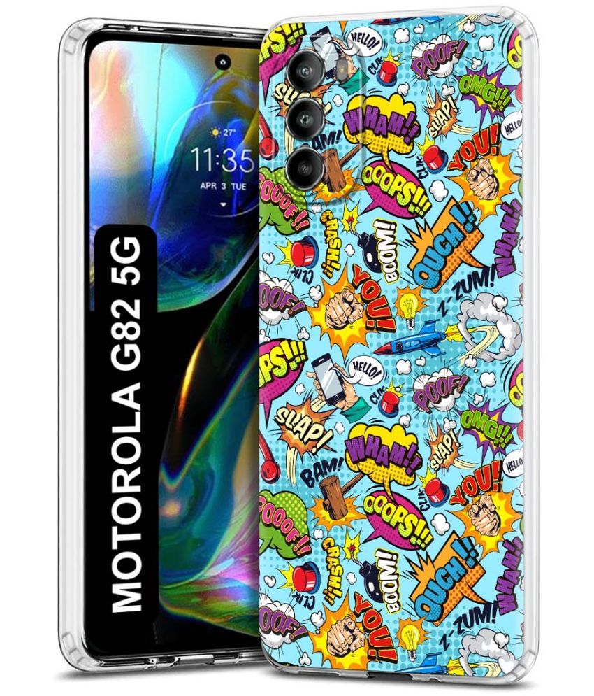     			Fashionury Multicolor Printed Back Cover Silicon Compatible For Motorola Moto G82 5G ( Pack of 1 )