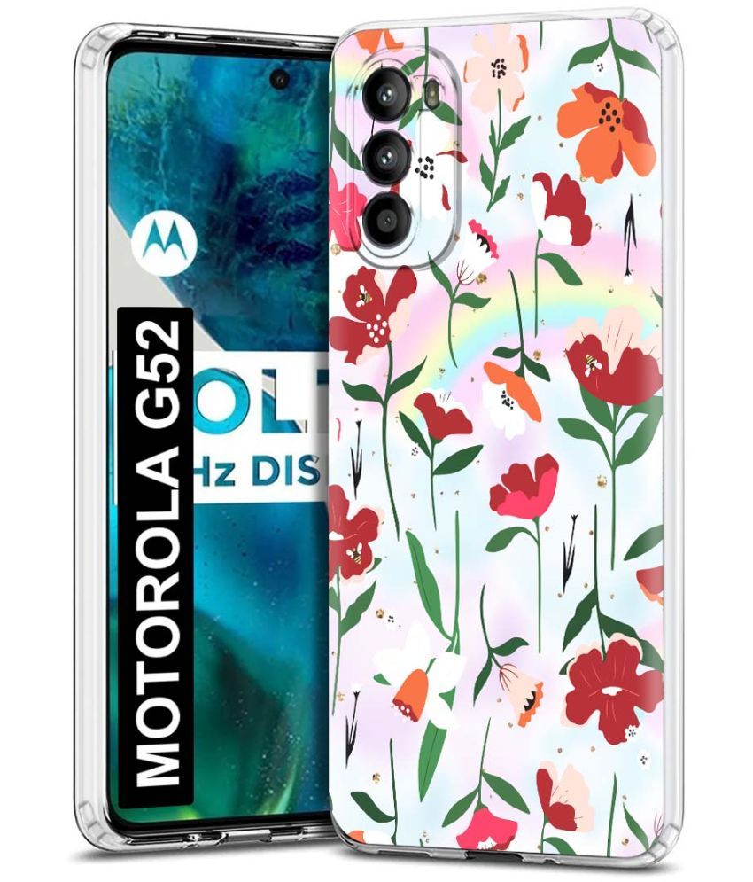     			Fashionury Multicolor Printed Back Cover Silicon Compatible For MOTOROLA g52 ( Pack of 1 )