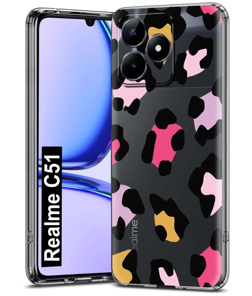     			Fashionury Multicolor Printed Back Cover Silicon Compatible For Realme C51 ( Pack of 1 )