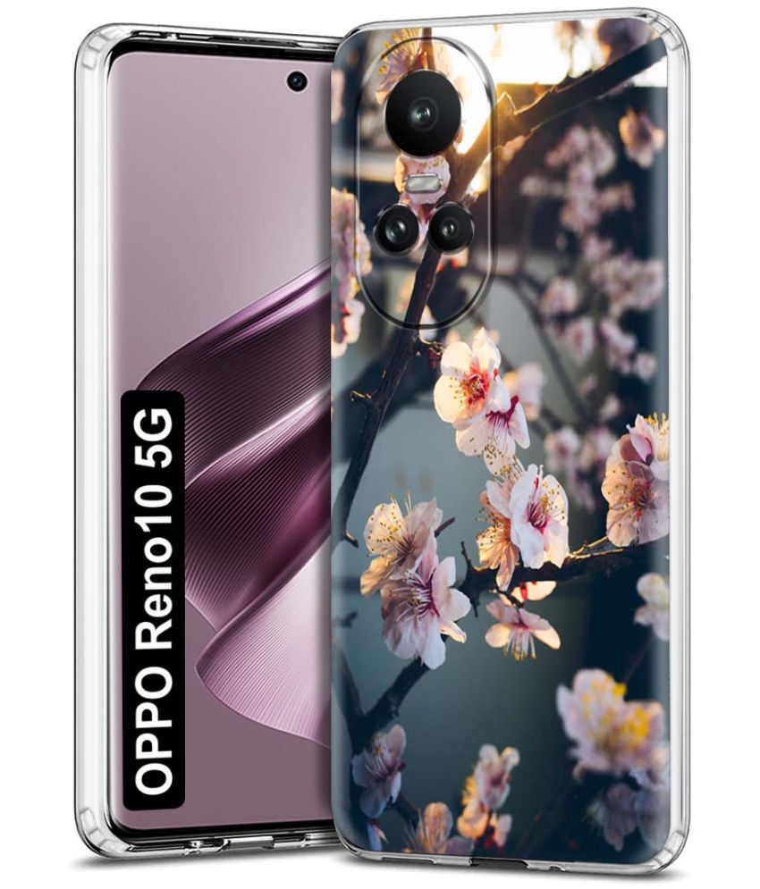     			Fashionury Multicolor Printed Back Cover Silicon Compatible For Oppo Reno 10 5G ( Pack of 1 )