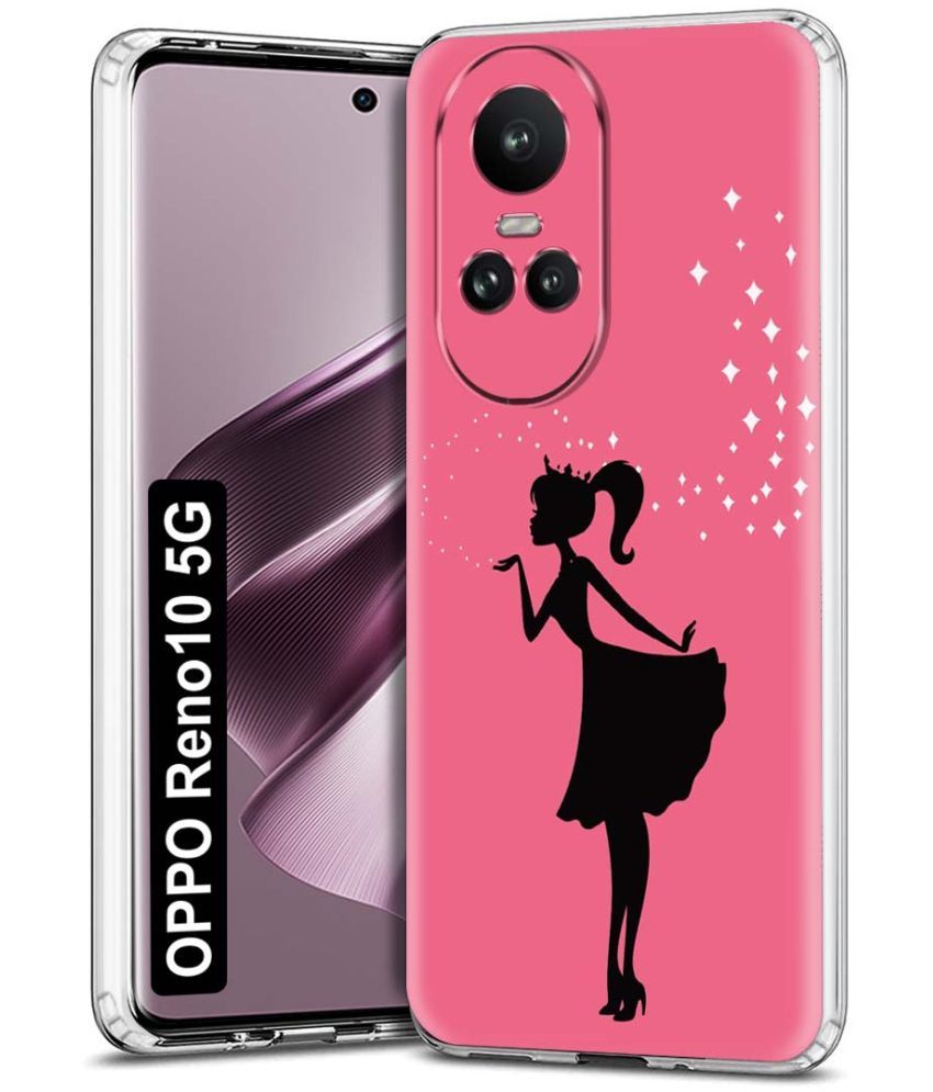     			Fashionury Multicolor Printed Back Cover Silicon Compatible For Oppo Reno 10 5G ( Pack of 1 )