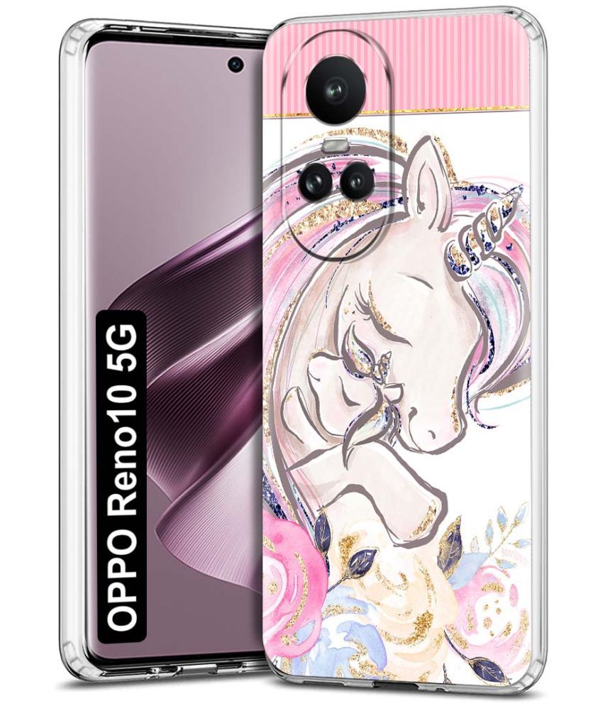     			Fashionury Multicolor Printed Back Cover Silicon Compatible For Oppo Reno 10 5G ( Pack of 1 )