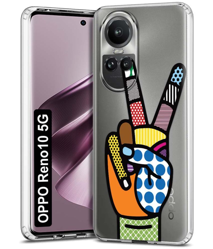     			Fashionury Multicolor Printed Back Cover Silicon Compatible For Oppo Reno 10 5G ( Pack of 1 )