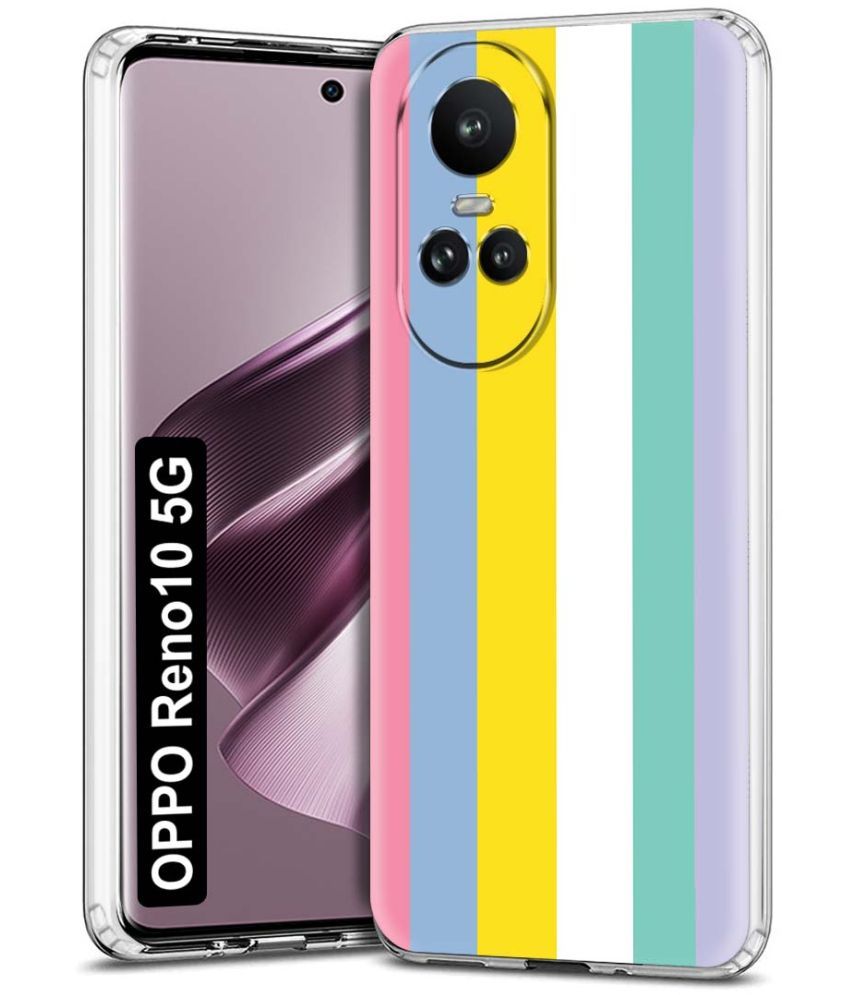     			Fashionury Multicolor Printed Back Cover Silicon Compatible For Oppo Reno 10 5G ( Pack of 1 )