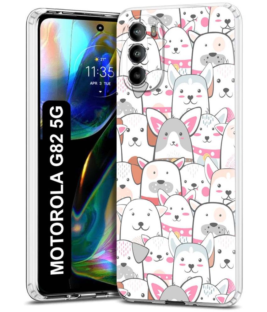    			Fashionury Multicolor Printed Back Cover Silicon Compatible For Motorola Moto G82 5G ( Pack of 1 )
