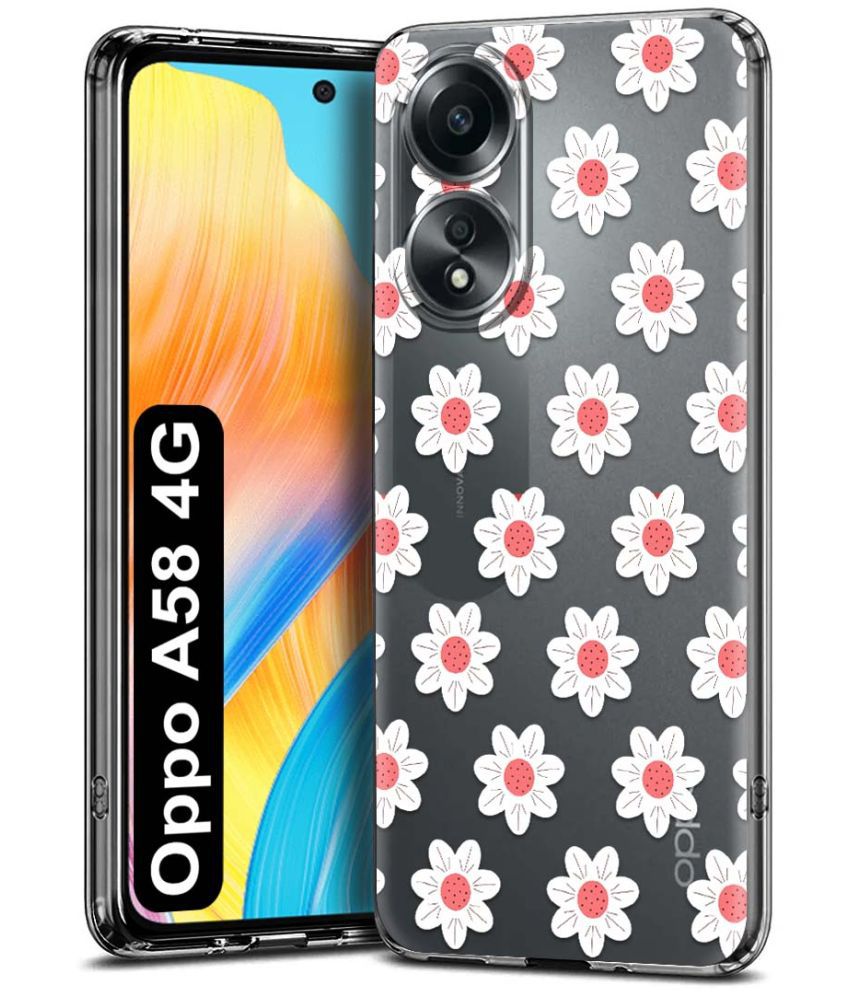     			Fashionury Multicolor Printed Back Cover Silicon Compatible For Oppo A58 4G ( Pack of 1 )