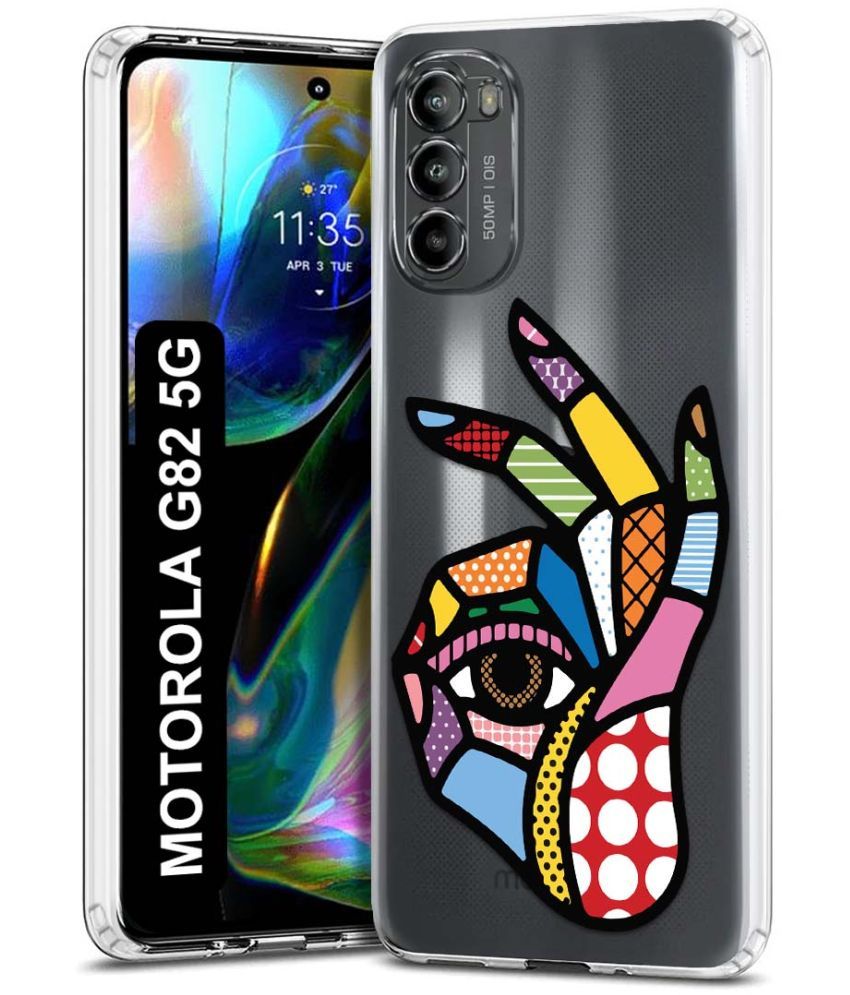     			Fashionury Multicolor Printed Back Cover Silicon Compatible For Motorola Moto G82 5G ( Pack of 1 )