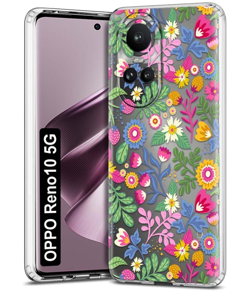     			Fashionury Multicolor Printed Back Cover Silicon Compatible For Oppo Reno 10 5G ( Pack of 1 )