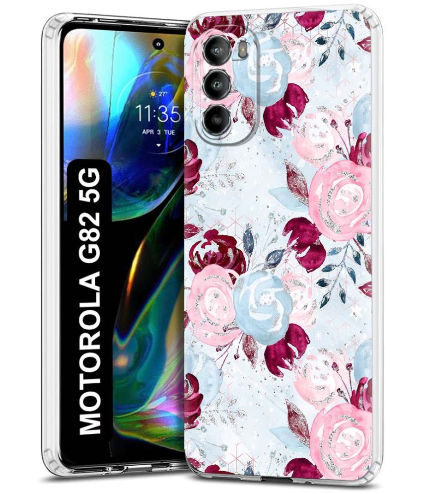     			Fashionury Multicolor Printed Back Cover Silicon Compatible For Motorola Moto G82 5G ( Pack of 1 )
