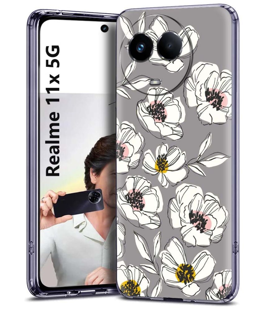     			Fashionury Multicolor Printed Back Cover Silicon Compatible For Realme 11X 5G ( Pack of 1 )