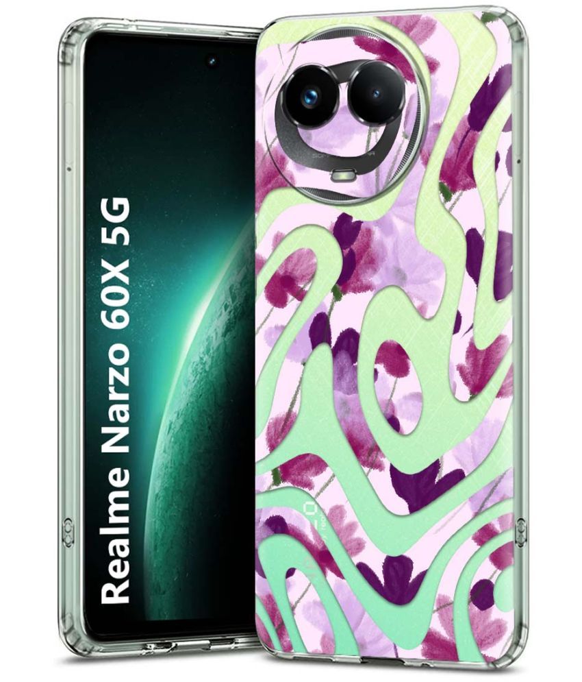     			Fashionury Multicolor Printed Back Cover Silicon Compatible For Realme Narzo 60x 5G ( Pack of 1 )