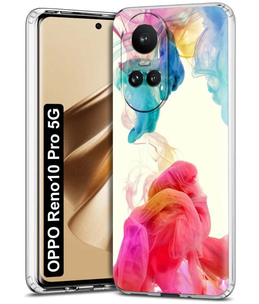     			Fashionury Multicolor Printed Back Cover Silicon Compatible For Oppo Reno 10 Pro ( Pack of 1 )