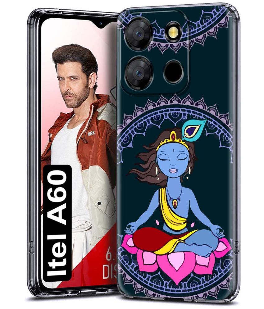     			Fashionury Multicolor Printed Back Cover Silicon Compatible For iTel A60 ( Pack of 1 )