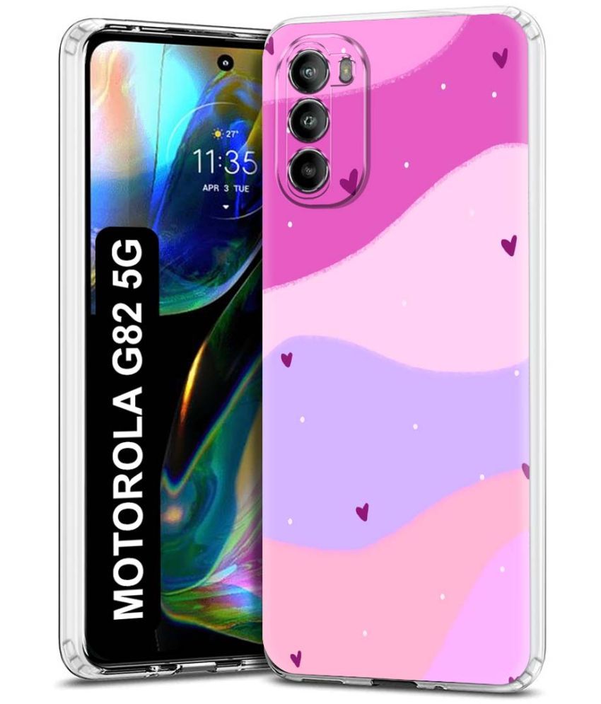     			Fashionury Multicolor Printed Back Cover Silicon Compatible For Motorola Moto G82 5G ( Pack of 1 )